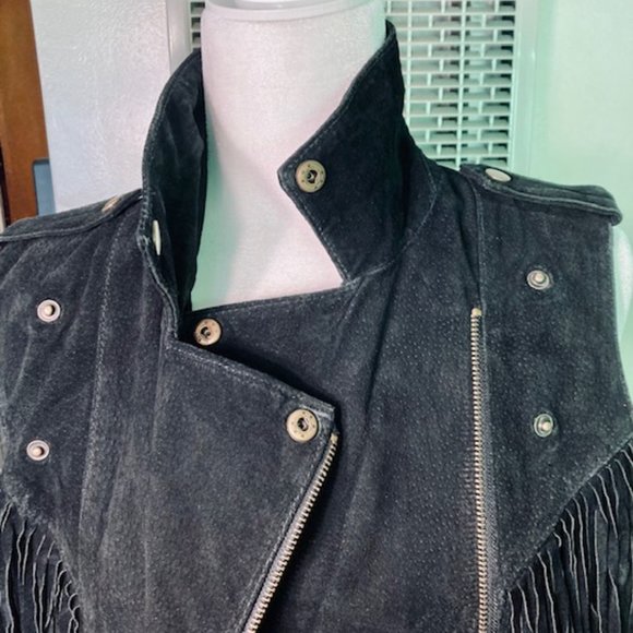 Genuine SUEDE BOMBER JACKET With zipper - Picture 3 of 10